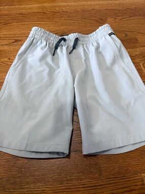 Quiksilver Light Gray Elastic Waist Shorts with Drawstring